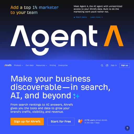 ahrefs.com homepage in Jun 2026