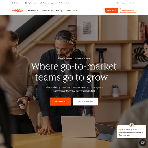 hubspot.com homepage in Jul 2026