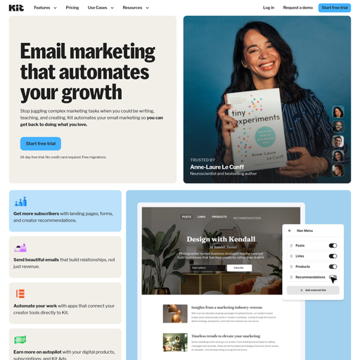 kit.com homepage in May 2026