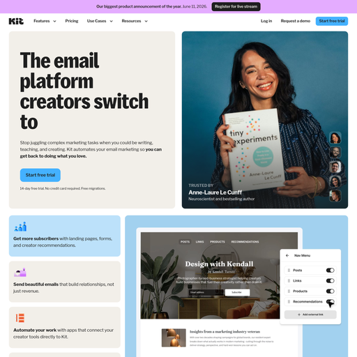 kit.com homepage in Jun 2026