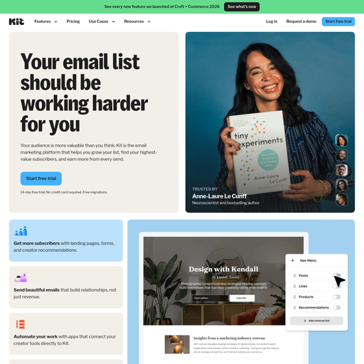 kit.com homepage in Jul 2026